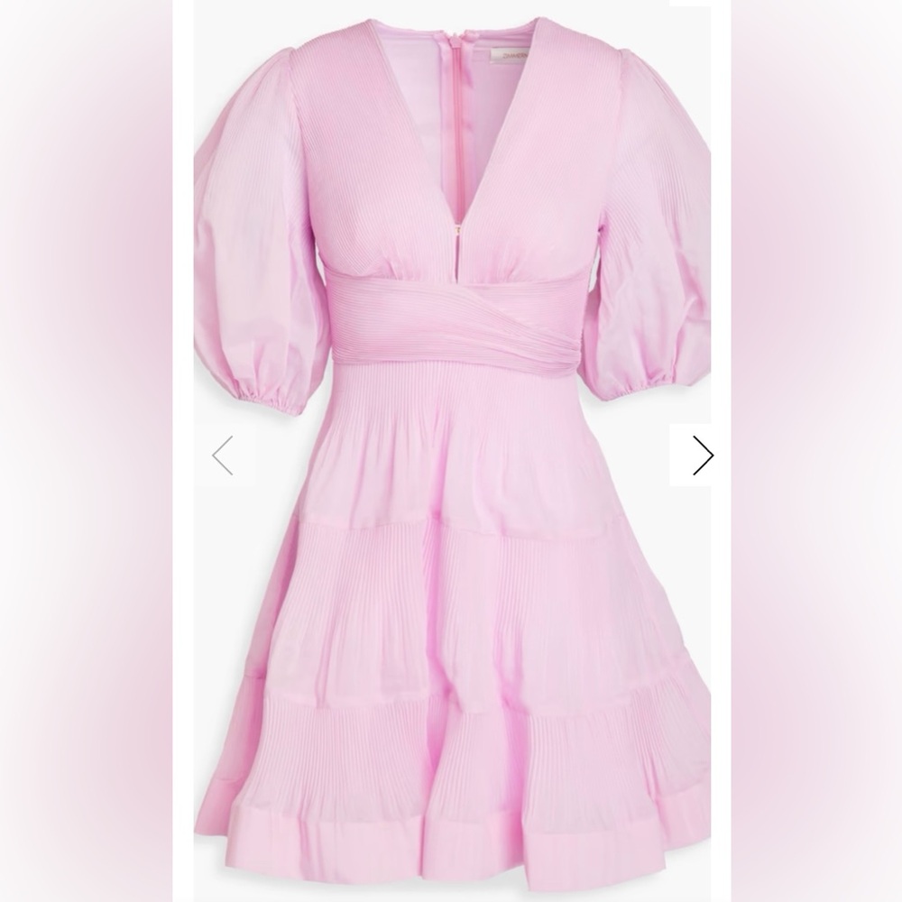 Women's Pleated Mini Dress - Picture 3 of 7